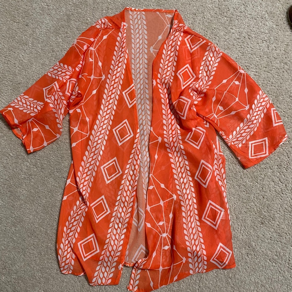 Amazon Bright Orange Kimono